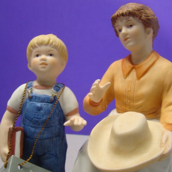 VTG 1985 Homco Home Interiors Denim Days Danny's Mom Bisque Figurine w/Tag 1511 - Picture 5 of 16